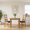vidaXL Étkezőszék 2 pcs Tömör Tölgyfa Fekete 45 x 51 x 105 cm