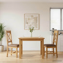 vidaXL Étkezőszék 2 pcs Tömör Tölgyfa Szürke 45 x 54 x 105 cm