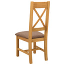 vidaXL Étkezőszék 2 pcs Tömör Tölgyfa Szürke 45 x 54 x 105 cm