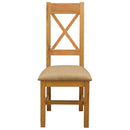 vidaXL Étkezőszék 2 pcs Tömör Tölgyfa Bézs 45 x 54 x 105 cm