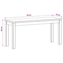 vidaXL Étkező pad 95 x 32 x 45 cm Tömör Tölgyfa Természetes