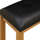 vidaXL Étkező pad 95 x 32 x 45 cm Tömör Tölgyfa Fekete