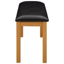 vidaXL Étkező pad 95 x 32 x 45 cm Tömör Tölgyfa Fekete