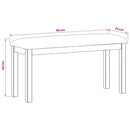 vidaXL Étkező pad 95 x 32 x 45 cm Tömör Tölgyfa Fekete