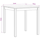 vidaXL Étkezőasztal 75 x 75 x 75,5 cm Tömör Tölgyfa Természetes