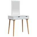 vidaXL Sminkasztal Készlet FAUSKE 2 pcs Fehér 76 x 50 x 143 cm