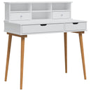 vidaXL Sminkasztal Készlet FAUSKE 2 pcs Fehér 100 x 50 x 103,5 cm