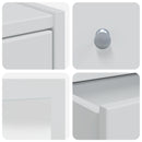 vidaXL Sminkasztal Készlet FAUSKE 3 pcs Fehér 76 x 50 x 143 cm