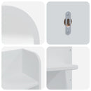 vidaXL Sminkasztal Készlet FAUSKE 4 pcs Fehér 100 x 50 x 143 cm