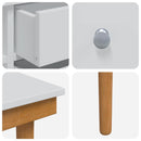 vidaXL Sminkasztal Készlet FAUSKE 3 pcs Fehér 76 x 50 x 103,5 cm
