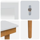 vidaXL Sminkasztal Készlet FAUSKE 3 pcs Fehér 76 x 50 x 143 cm