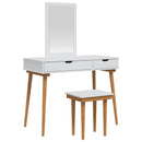vidaXL Sminkasztal Készlet FAUSKE 3 pcs Fehér 100 x 50 x 143 cm