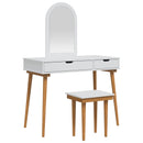 vidaXL Sminkasztal Készlet FAUSKE 3 pcs Fehér 100 x 50 x 143 cm