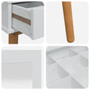 vidaXL Sminkasztal Készlet FAUSKE 4 pcs Fehér 76 x 50 x 143 cm