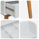 vidaXL Sminkasztal Készlet FAUSKE 4 pcs Fehér 76 x 50 x 143 cm