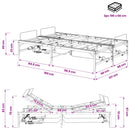 vidaXL Elektromosan Állítható Ágykeret Fekete 137 x 190 cm Acél