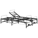 vidaXL Elektromosan Állítható Ágykeret Fekete 140 x 190 cm Acél