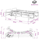 vidaXL Elektromosan Állítható Ágykeret Fekete 150 x 200 cm Acél