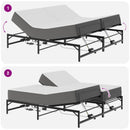 vidaXL Elektromosan Állítható Ágykeret Fekete 90 x 213 cm Acél