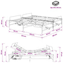vidaXL Elektromosan Állítható Ágykeret Fekete 90 x 213 cm Acél