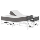 vidaXL Elektromosan Állítható Ágykeret Fehér 140 x 190 cm Acél