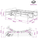 vidaXL Elektromosan Állítható Ágykeret Fehér 140 x 190 cm Acél