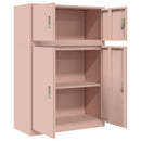 vidaXL Tárolószekrény 2 db Rózsaszín 90 x 40 x 130 cm Acél Zárolható