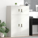 vidaXL Tárolószekrény 2 db Fehér 90 x 40 x 130 cm Acél Zárolható