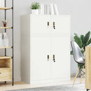 vidaXL Tárolószekrény 2 db Fehér 90 x 40 x 130 cm Acél Zárolható
