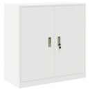vidaXL Tárolószekrény 2 db Fehér 90 x 40 x 130 cm Acél Zárolható