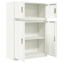 vidaXL Tárolószekrény 2 db Fehér 90 x 40 x 130 cm Acél Zárolható