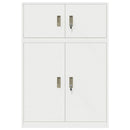 vidaXL Tárolószekrény 2 db Fehér 90 x 40 x 130 cm Acél Zárolható