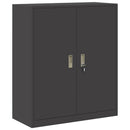 vidaXL Tárolószekrény 2 db Fekete 90 x 40 x 145 cm Acél Zárolható
