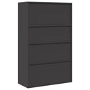 vidaXL Tárolószekrény 2 db Fekete 90 x 40 x 145 cm Acél Zárolható