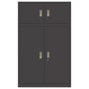 vidaXL Tárolószekrény 2 db Fekete 90 x 40 x 145 cm Acél Zárolható