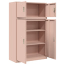 vidaXL Tárolószekrény 2 db Rózsaszín 90 x 40 x 145 cm Acél Zárolható