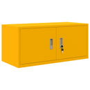 vidaXL Tárolószekrény 2 db Mustár sárga 90 x 40 x 145 cm Acél
