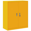 vidaXL Tárolószekrény 2 db Mustár sárga 90 x 40 x 145 cm Acél