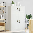 vidaXL Tárolószekrény 2 db Fehér 90 x 40 x 145 cm Acél Zárolható