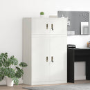 vidaXL Tárolószekrény 2 db Fehér 90 x 40 x 145 cm Acél Zárolható