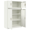 vidaXL Tárolószekrény 2 db Fehér 90 x 40 x 145 cm Acél Zárolható