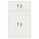 vidaXL Tárolószekrény 2 db Fehér 90 x 40 x 145 cm Acél Zárolható