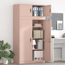 vidaXL Tárolószekrény 2 db Rózsaszín 90 x 40 x 180 cm Acél Zárolható