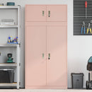 vidaXL Tárolószekrény 2 db Rózsaszín 90 x 40 x 180 cm Acél Zárolható
