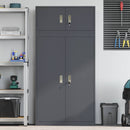 vidaXL Tárolószekrény 2 db Antracit 90 x 40 x 180 cm Acél Zárolható