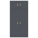 vidaXL Tárolószekrény 2 db Antracit 90 x 40 x 180 cm Acél Zárolható