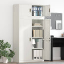 vidaXL Tárolószekrény 2 db Fehér 90 x 40 x 180 cm Acél Zárolható