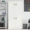 vidaXL Tárolószekrény 2 db Fehér 90 x 40 x 180 cm Acél Zárolható