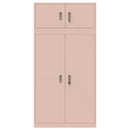 vidaXL Tárolószekrény 2 db Rózsaszín 90 x 40 x 220 cm Acél Zárolható