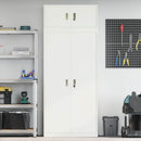 vidaXL Tárolószekrény 2 db Fehér 90 x 40 x 220 cm Acél Zárolható